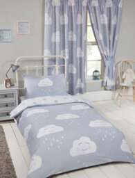 World Of Wallpaper Happy Clouds Single Duvet Cover And Pillowcase Set - thumbnail 1