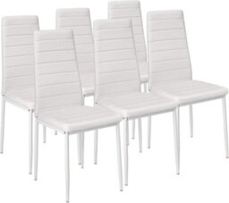 Kosy Koala Dining Table Set With 6 White Faux Leather Chairs Dining Furniture Set - thumbnail 6