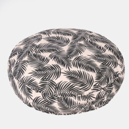 OHS Large Outdoor Cushion Round Decor Garden Filled, Mono Leaf - thumbnail 5
