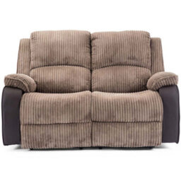 More4Homes Postana Electric High Back Jumbo Cord Fabric Recliner 2 Seater Sofa (Brown) - thumbnail 4