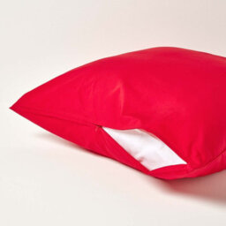 Homescapes Red Continental Egyptian Cotton Pillowcase 200 Tc, 80 X 80 Cm - thumbnail 3