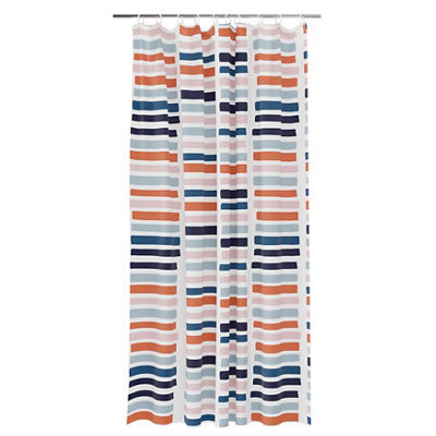 GoodHome Kina Multicolour Lines Shower Curtain (W)180Cm - image 1