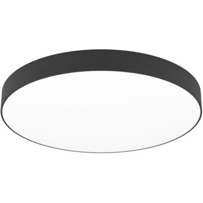 Loops Sleek Modern Black Ceiling Light For Indoor Spaces - Stylish Semi-Flush Fixture - image 1
