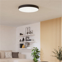 Loops Sleek Modern Black Ceiling Light For Indoor Spaces - Stylish Semi-Flush Fixture - thumbnail 3