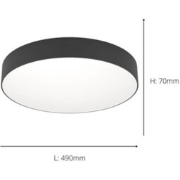 Loops Sleek Modern Black Ceiling Light For Indoor Spaces - Stylish Semi-Flush Fixture - thumbnail 4