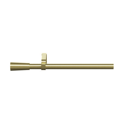 GoodHome Elasa Satin Brass Effect Extendable Cone Single Curtain Pole Set, (L)2000mm-3300mm (Dia)19mm - image 1