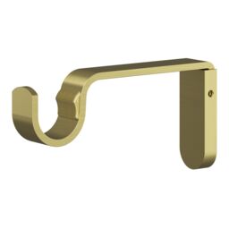 GoodHome Elasa Satin Brass Effect Extendable Cone Single Curtain Pole Set, (L)2000mm-3300mm (Dia)19mm - thumbnail 4