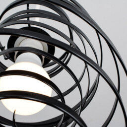 Valuelights Bensson Contemporary Black Metal Double Ribbon Spiral Swirl Ceiling Light (D)30Cm - thumbnail 6