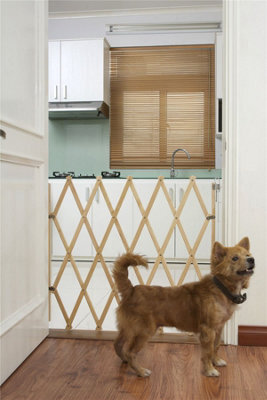 Bettacare Expandable Pet Barrier Xl, 60Cm - 230Cm, Natural, Wooden, Retractable Dog Safety Gate, Barrier For Puppy And Dog - image 1