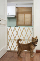 Bettacare Expandable Pet Barrier Xl, 60Cm - 230Cm, Natural, Wooden, Retractable Dog Safety Gate, Barrier For Puppy And Dog