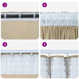 Walplus Curtain With Curtains 2 Pcs Cream 245 X 140 Cm Velvet - thumbnail 6