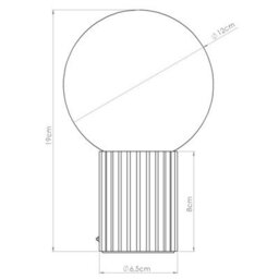 Luminosa Lighting Luminosa Halo Globe Table Lamp Red Ochre 1X G9 - thumbnail 9