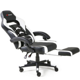 Gtforce Turbo Reclining Sports Racing Gaming Office Desk Pc Car Faux Leather Chair (White) - thumbnail 3