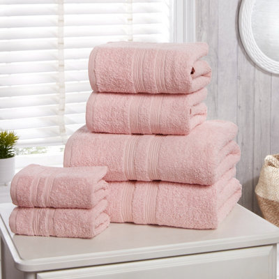 Rapport Home Camden 6 Piece Towel Bale Set Pure Cotton Blush