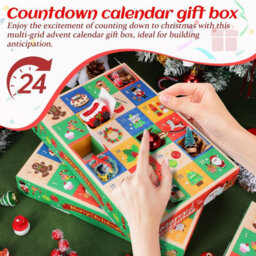 CLEFFNS 5Pcs 24 Grid Christmas Empty Advent Calendar Boxes, Diy Number Box Fillable Advent Calendar Box, Xmas Holiday Decor - thumbnail 9