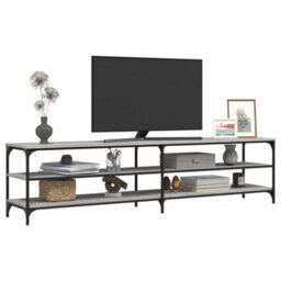 Walplus Tv Cabinet Grey Sonoma 200X30X50 Cm Engineered Wood And Metal - thumbnail 4
