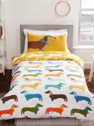 Rapport Dachshund Sausage Dog Duvet Cover Set - thumbnail 1
