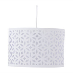 First Choice Lighting White Laser Cut 30Cm Pendant Light Shade - thumbnail 2