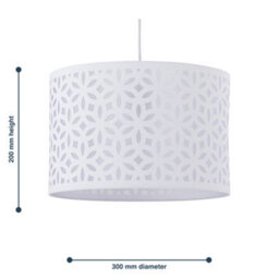 First Choice Lighting White Laser Cut 30Cm Pendant Light Shade - thumbnail 7