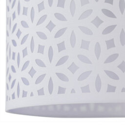First Choice Lighting White Laser Cut 30Cm Pendant Light Shade - thumbnail 4