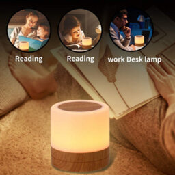Amorly Nursery Night Light For Kids, Usb Rechargeable Small Desk Lamp,touch Bedside Cordless Table Lamp For Bedroom Living Room Home - thumbnail 4