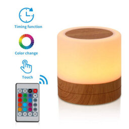 Amorly Nursery Night Light For Kids, Usb Rechargeable Small Desk Lamp,touch Bedside Cordless Table Lamp For Bedroom Living Room Home - thumbnail 2