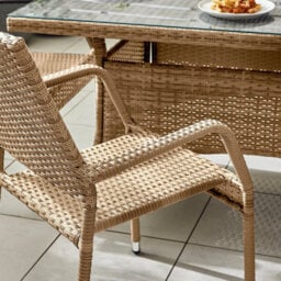Furniturebox Antigua Rattan Garden Table And Chairs, 6 Seater Beige Garden Dining Set Patio Outdoor Table And Chairs  + Cover - thumbnail 3