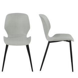 Core Products Aspen White 100Cm Round Table And 4 Carnaby Light Grey Moulded Plastic Chairs - thumbnail 5