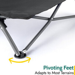 Trail Outdoor Leisure Low Beach Chair Folding Outdoor Camping Garden Festival Lightweight Lounger Seat - Black - thumbnail 4