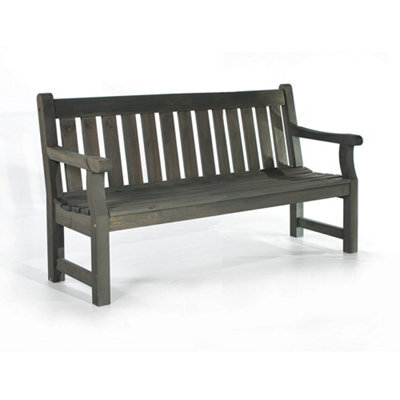 Leisurebench Darwin 3 Seat Garden Bench 150Cm Length  - Dark Grey - image 1