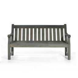 Leisurebench Darwin 3 Seat Garden Bench 150Cm Length  - Dark Grey - thumbnail 2