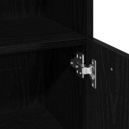 Berkfield Bathroom Cabinet Black Oak Engineered Wood With Black Oak Finish - thumbnail 9