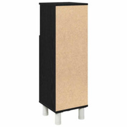 Berkfield Bathroom Cabinet Black Oak Engineered Wood With Black Oak Finish - thumbnail 6