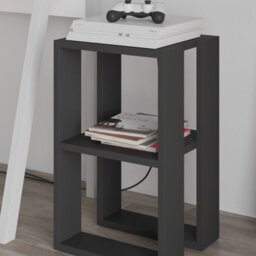 Decortie Lonie Modern Slim Bedside Table Nightstand 34Cm Bedroom Anthracite Grey H 55Cm - thumbnail 6
