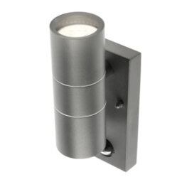 CGC Lighting Cgc Mia Dark Grey Stainless Steel Gu10 Up And Down Outdoor Wall Light Ip44 With Pir Motion Sensor - thumbnail 3