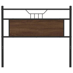 Berkfield Headboard Brown Oak 107 Cm Engineered Wood And Steel - thumbnail 4