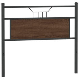 Berkfield Headboard Brown Oak 107 Cm Engineered Wood And Steel - thumbnail 6