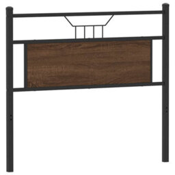 Berkfield Headboard Brown Oak 107 Cm Engineered Wood And Steel - thumbnail 2