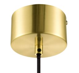 GoodHome Dacite Satin Transparent Brass Effect Pendant Ceiling Light, (Dia)280mm - thumbnail 3