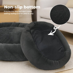 Skylos Dog Bed Large Donut Plush Soft Cat Calming Beds Pet Anti Anxiety - thumbnail 6