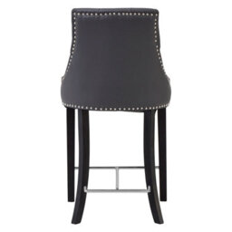 Orsina Park Grey Faux Leather Bar Chair, Backrest Breakfast Bar Chair, Footrest Living Bar Chair Kitchen - thumbnail 4