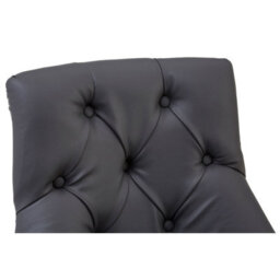Orsina Park Grey Faux Leather Bar Chair, Backrest Breakfast Bar Chair, Footrest Living Bar Chair Kitchen - thumbnail 5