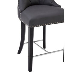 Orsina Park Grey Faux Leather Bar Chair, Backrest Breakfast Bar Chair, Footrest Living Bar Chair Kitchen - thumbnail 7