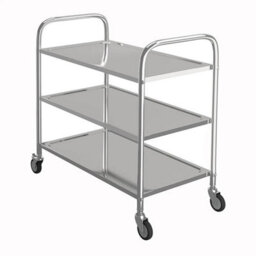 3 Tier Kitchen Catering Stainless Steel Storage Trolley Cart Food Rack Serving