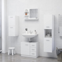 Vidaxl Bathroom Mirror White 60X10.5X45 Cm Engineered Wood - thumbnail 6