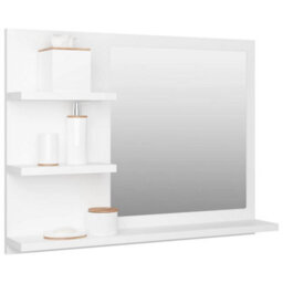 Vidaxl Bathroom Mirror White 60X10.5X45 Cm Engineered Wood - thumbnail 3