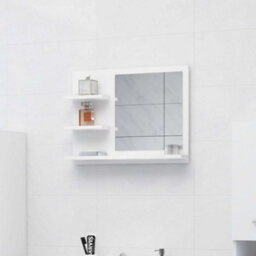 Vidaxl Bathroom Mirror White 60X10.5X45 Cm Engineered Wood