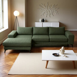 Abakus Direct Venice Corner Sofa In Forest Green Left Facing With Deep Seats And Extra-Wide Padded Arms - thumbnail 4