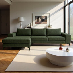 Abakus Direct Venice Corner Sofa In Forest Green Left Facing With Deep Seats And Extra-Wide Padded Arms - thumbnail 5