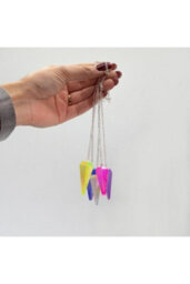Six Sided Aurora Crystal Blue Pendulum, 4Cm For Meditation, Divination - thumbnail 3